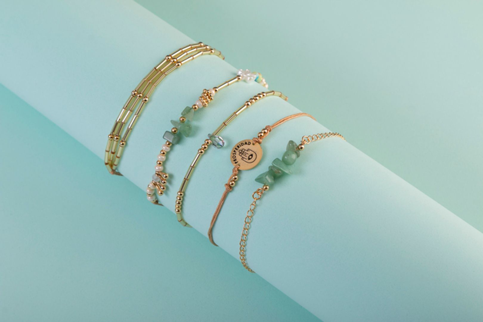 Juego de Pulseras Piedras Naturales: Jade