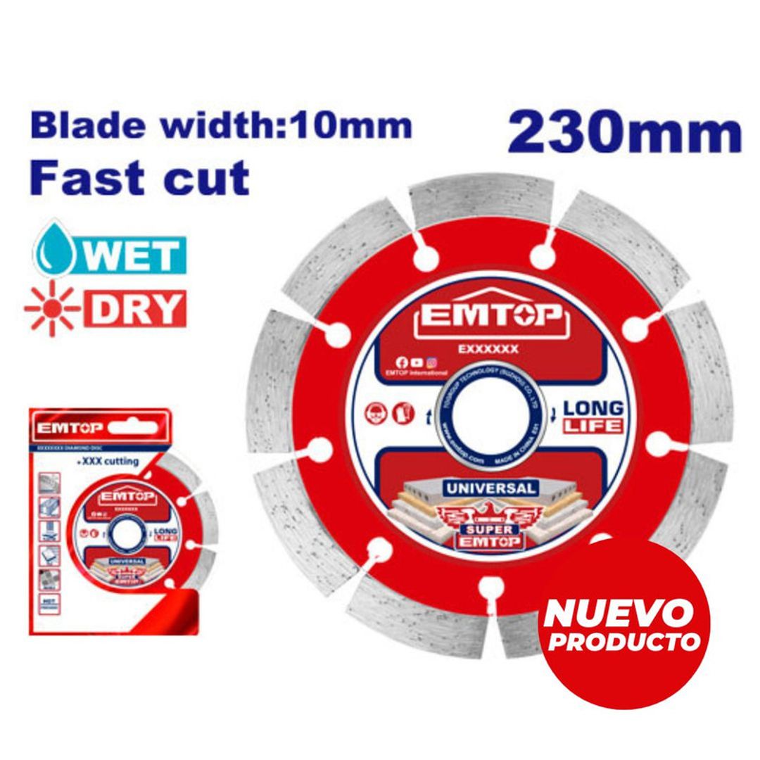 EMTOP DISCO 9" DIAMANTADO SEGMENTADO SUPER EMTOP