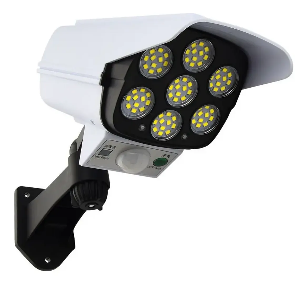 LAMPARA LED PANEL SOLAR SENSOR DE MOVIMIENTO TIPO CAMARA