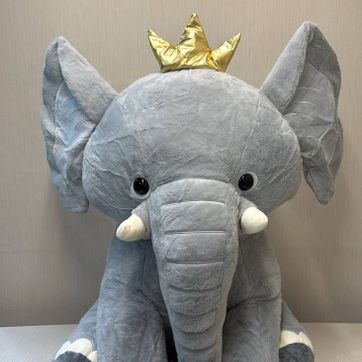Imagen del producto ELEFANTE GRIS CON CORONA 80 CM