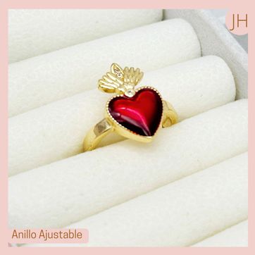Imagen del producto Anillo Corazón Coronado Rodio