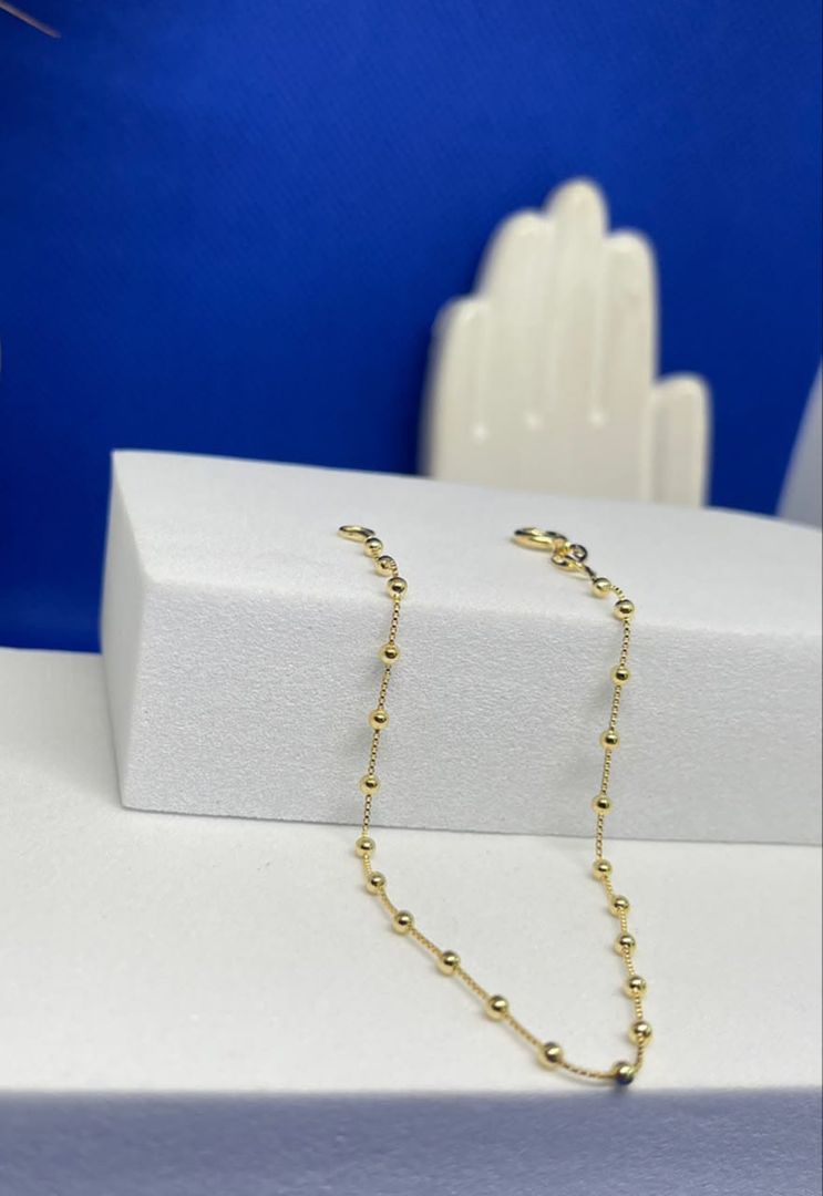 Pulsera veneciana de balines continua 2mm de 18cm