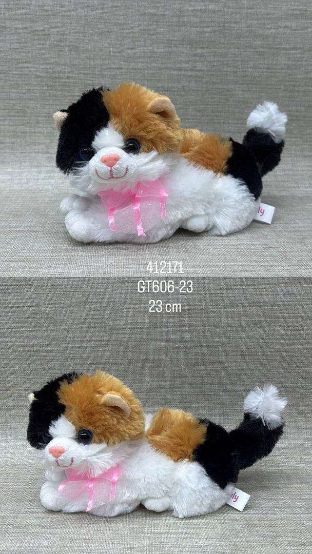 GATITO ACOSTADO (SURTIDO) 23 CM