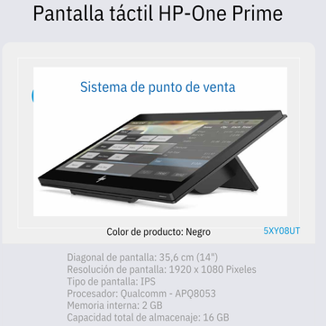 Imagen del producto Pantalla táctil HP-One Prime