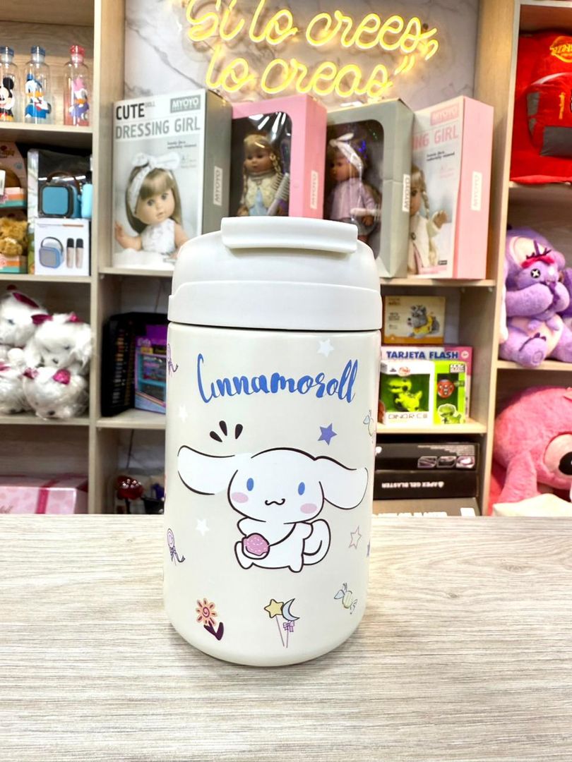 TERMO ACERO SANRIO DOBLE BOQUILLa