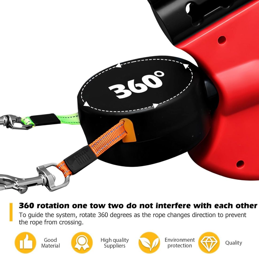 CORREA MASCOTAS DOBLE RETRACTIL