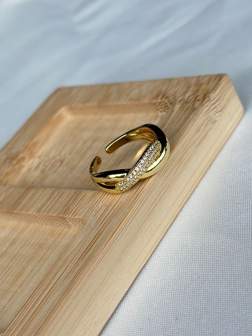 Anillo doble circonias 