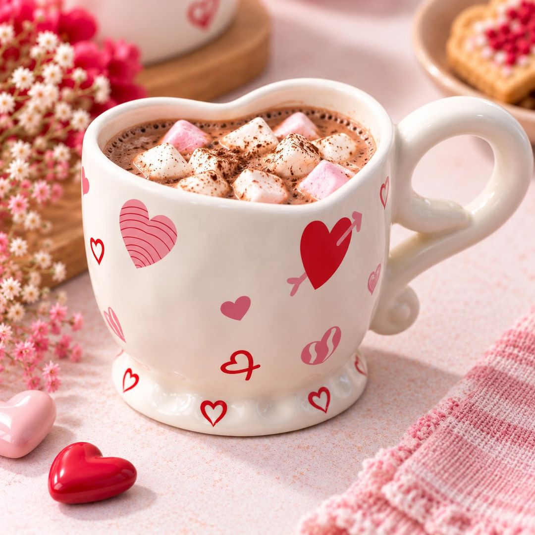 Mug corazones 