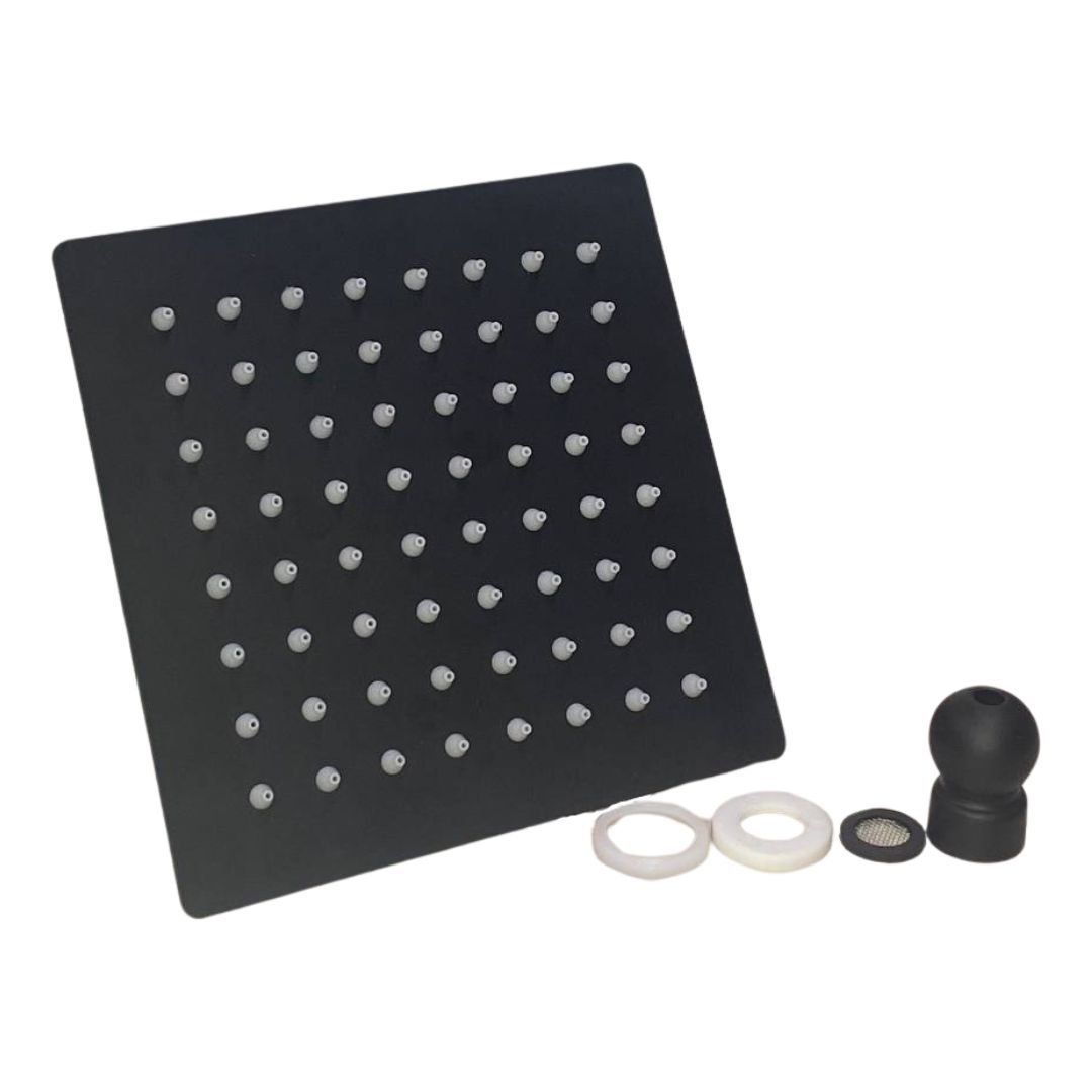 DUCHA ACERO CUADRADA 6 NEGRA FOCCI