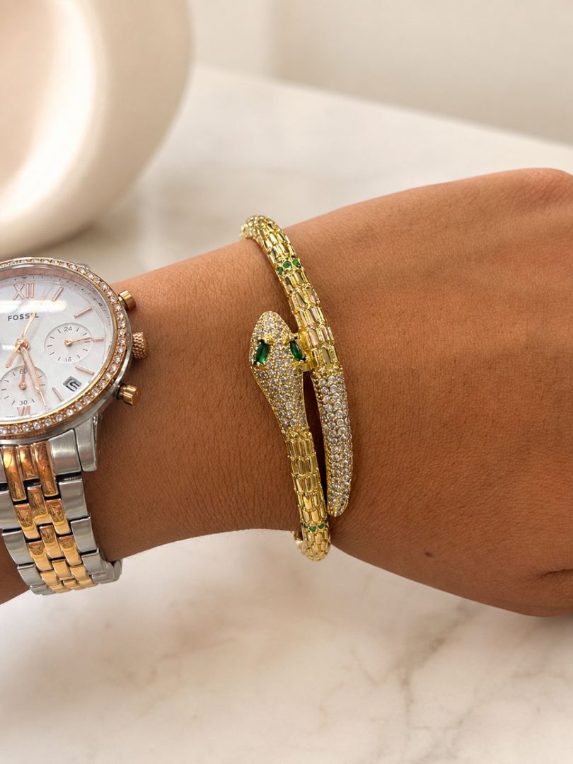 Pulsera Rodio Serpiente 
