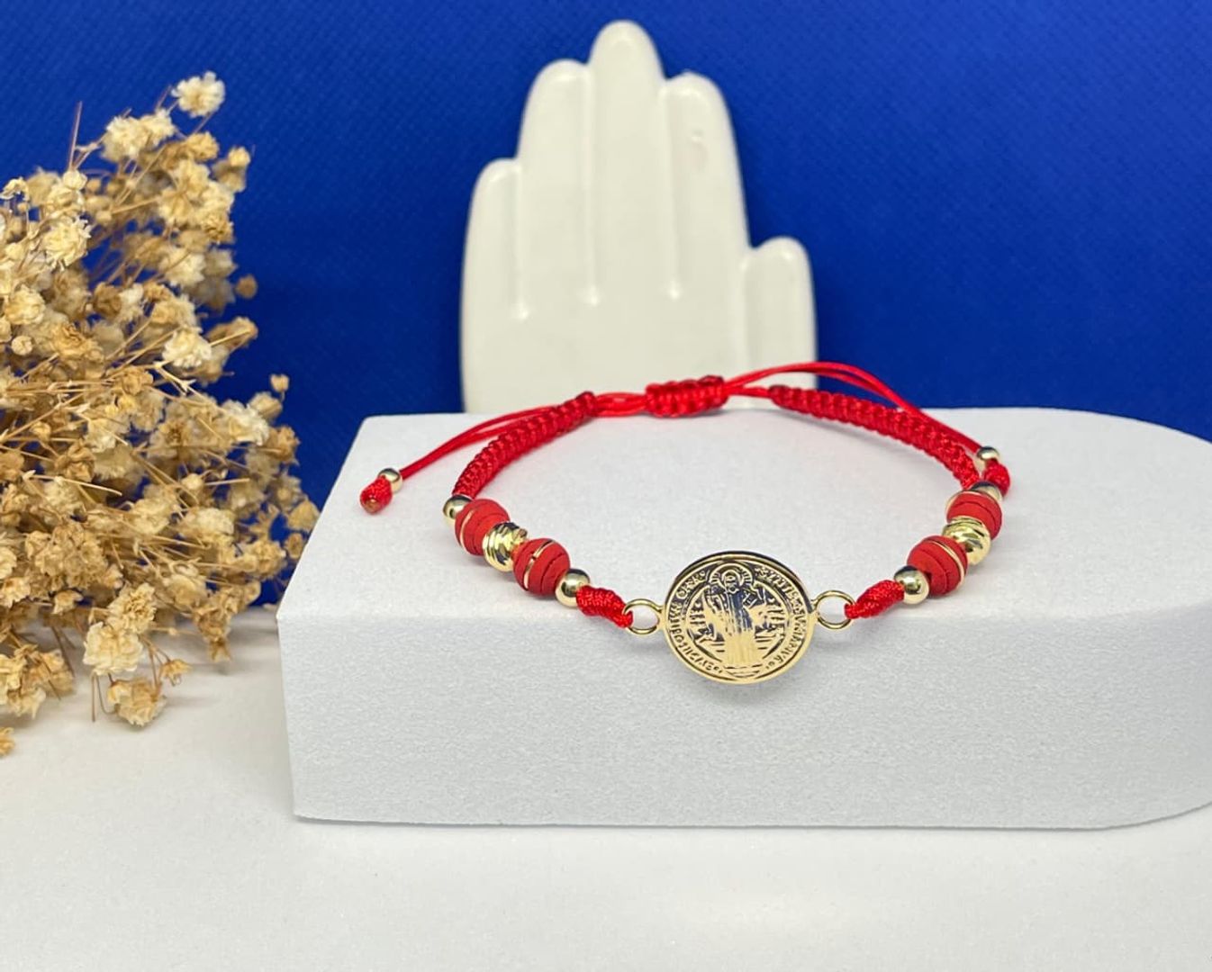 Pulsera san benito semigrande balin 4mm liso y balin italy 5mm, neopreno 6mm