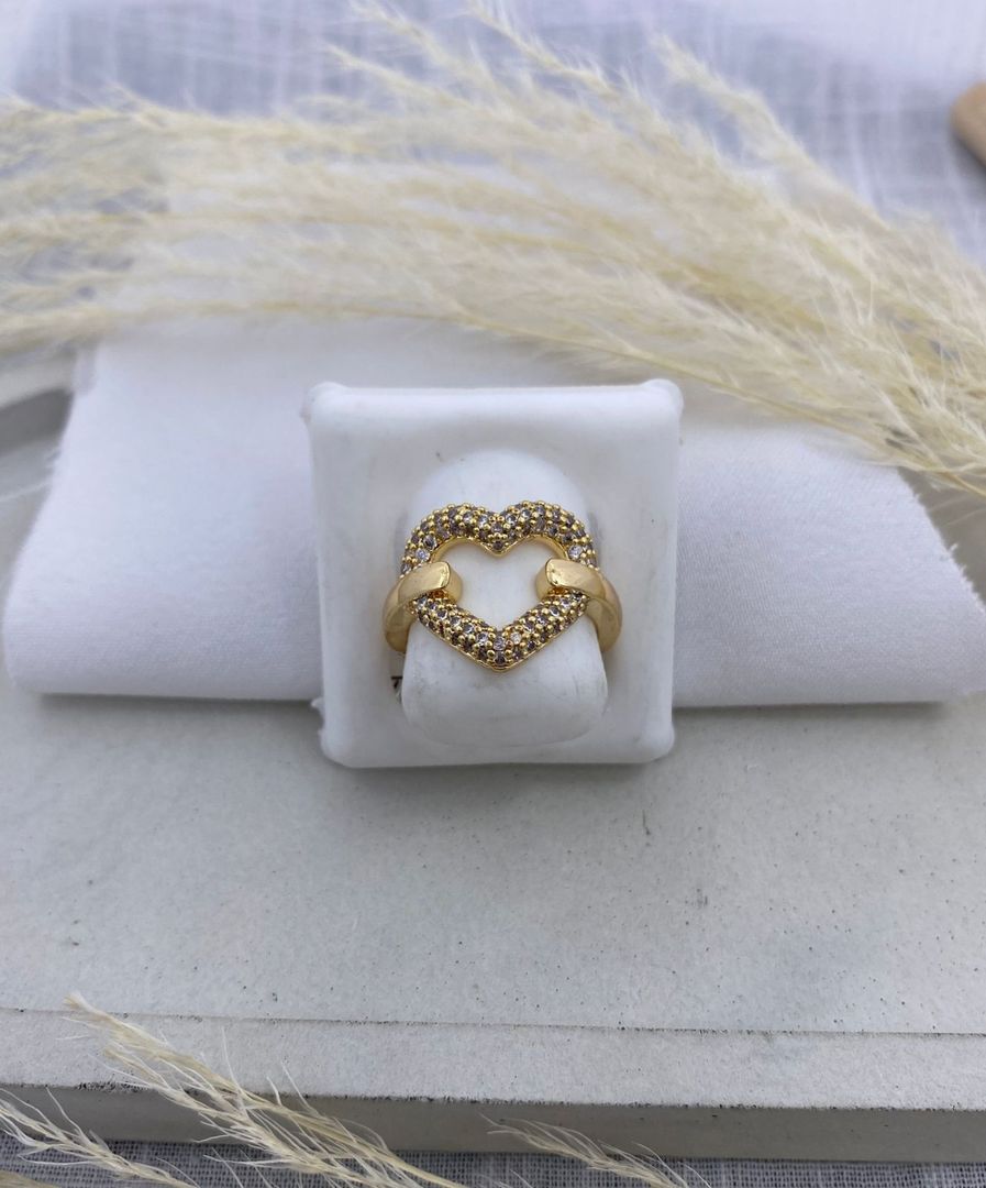 Anillo corazón, oro rosa, covergold 