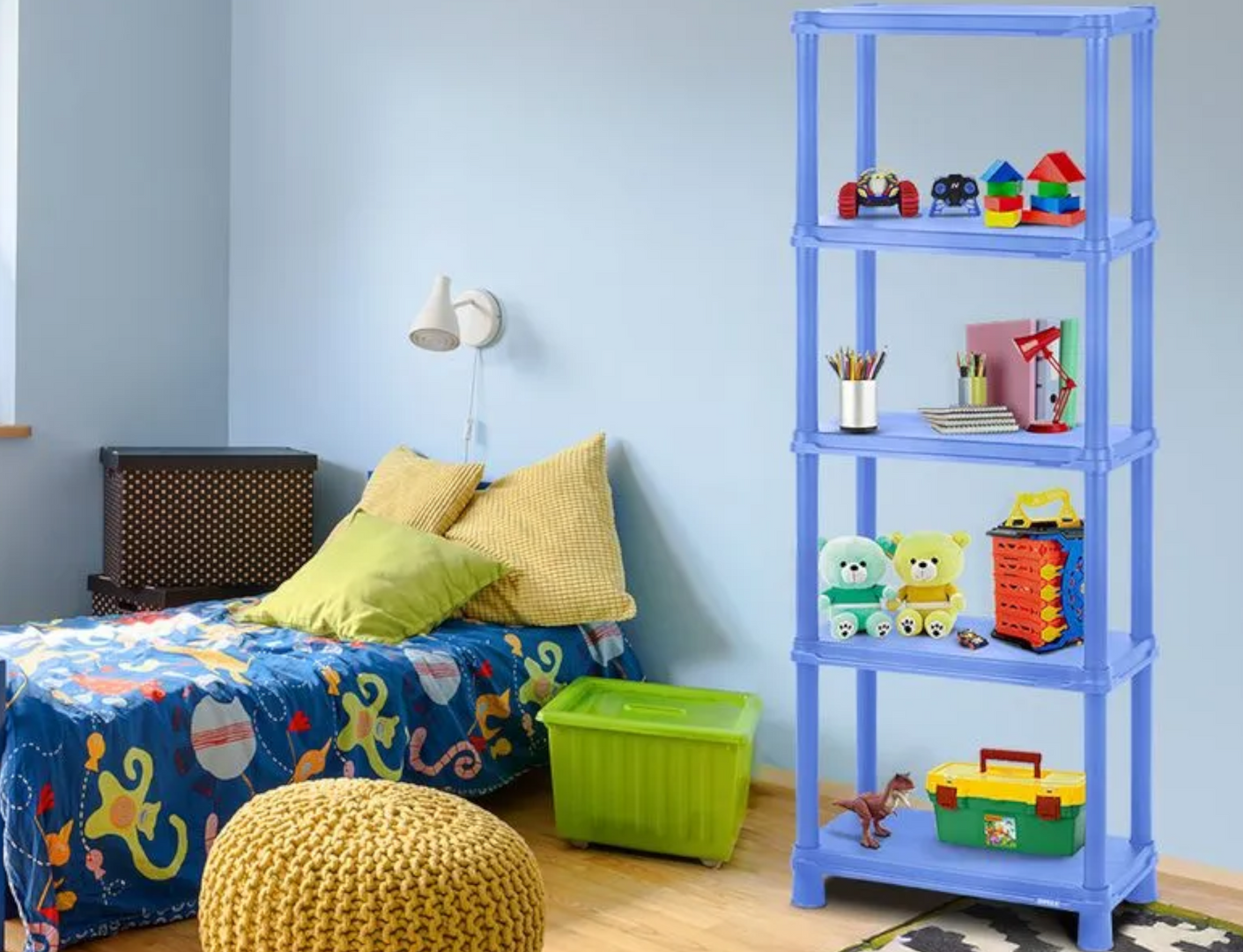 ESTANTE SOLIDO #12 5 NIVELES AZUL VERANO-RIMAX