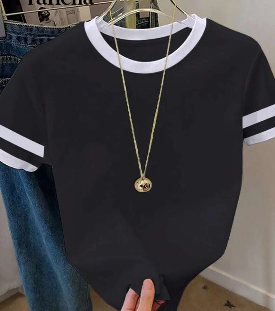 CAMISETA MANGA Y CUELLO COLOR