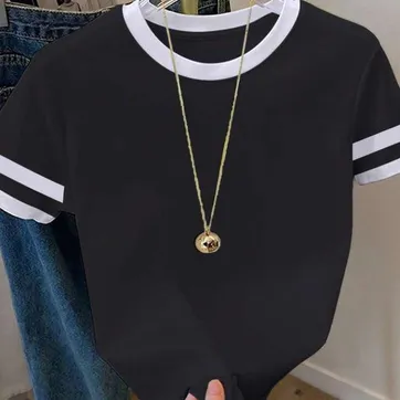 CAMISETA MANGA Y CUELLO COLOR - imagen 1