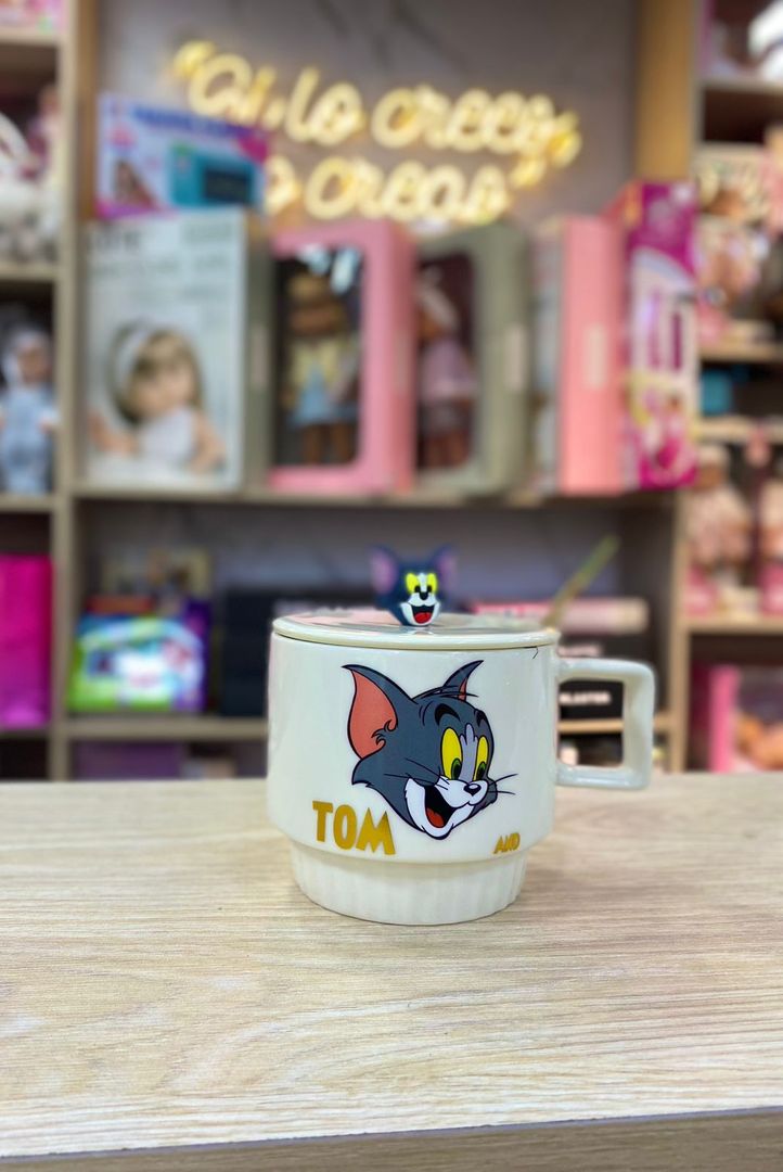 TAZA TOM Y JERRY CON DISEÑO 