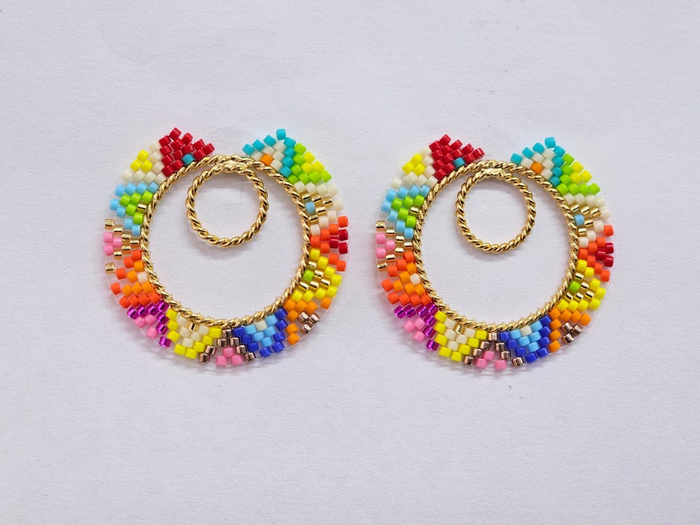 Arete Doble Aro Miyuki Delia