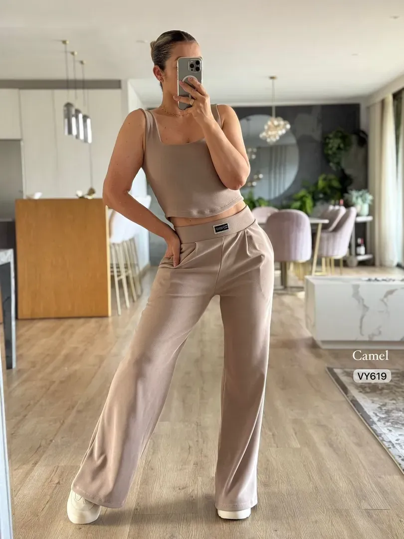 Conjunto tela rib + pantalón 