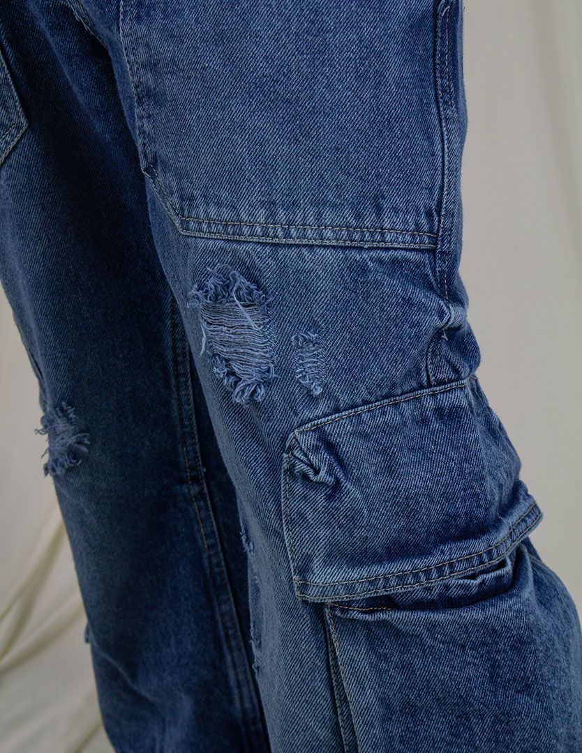 JEANS CARGO AZUL