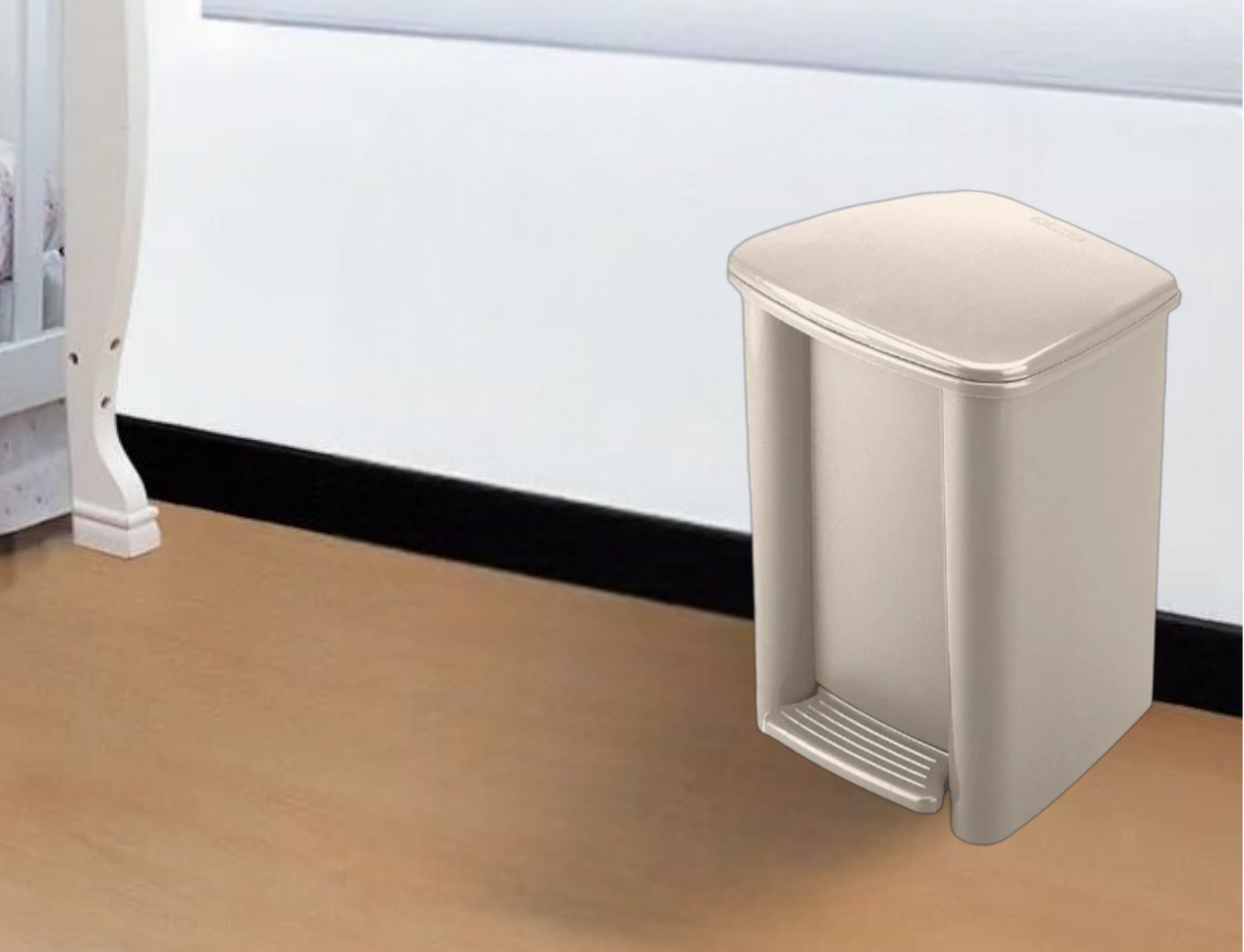 BASURERO PEDAL 8 LT TAUPE-RIMAX