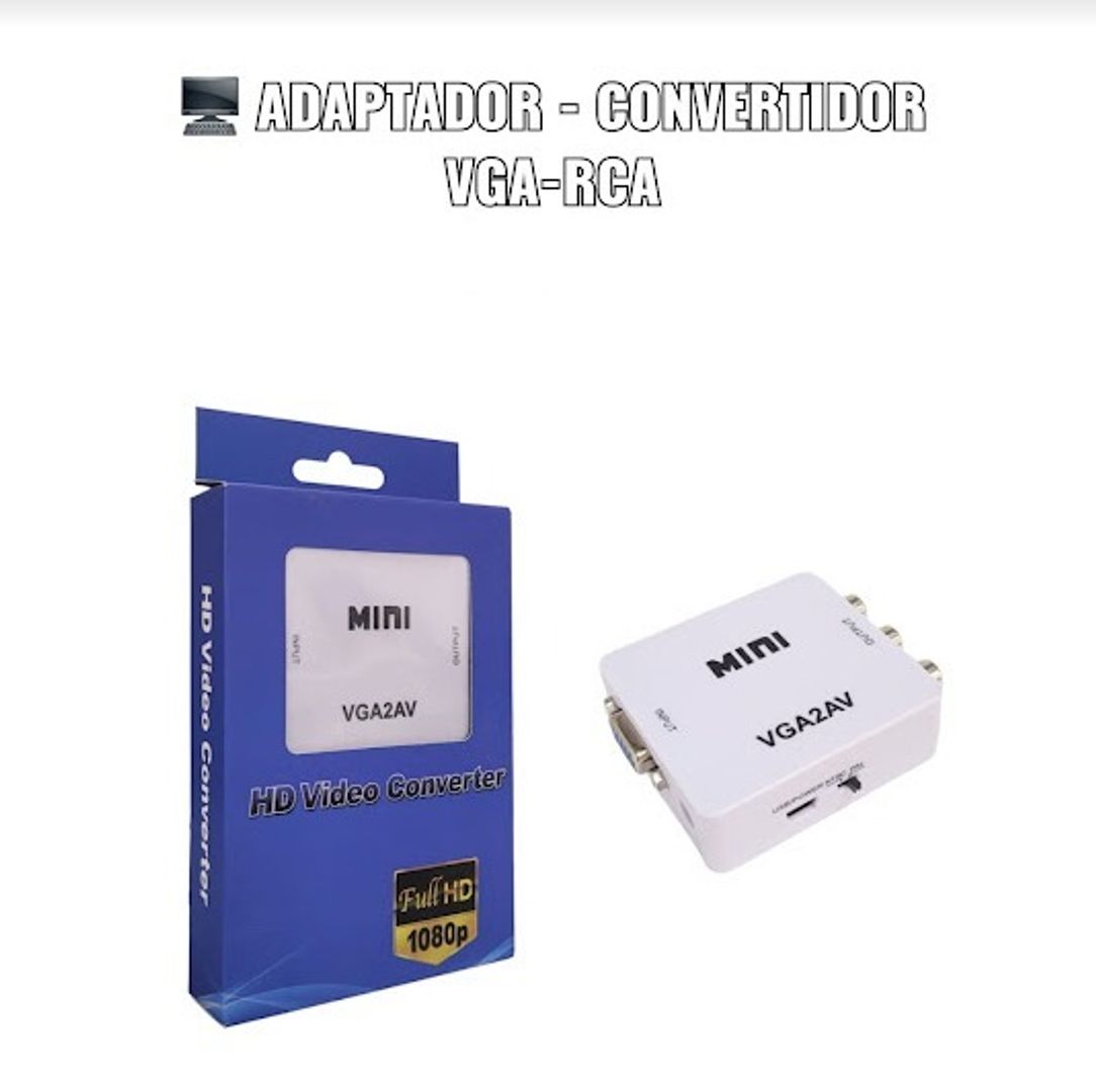 ADAPTADOR CONVERTIDOR VGA-RCA