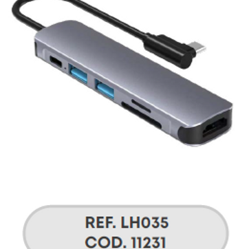 Imagen del producto HUB USB TIPO C 6 EN 1 PD