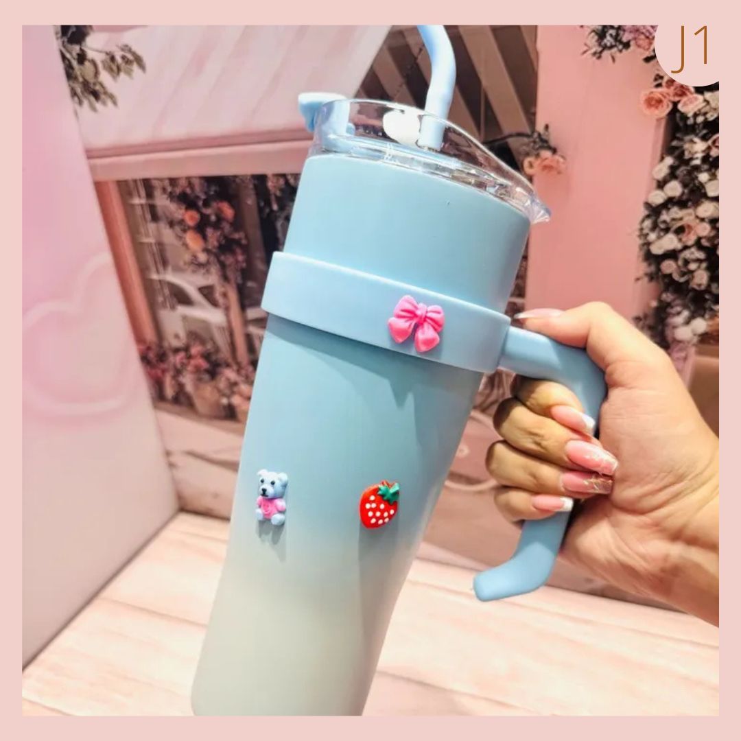 TERMO TIPO STANLEY 1250 ML COLOR AZUL