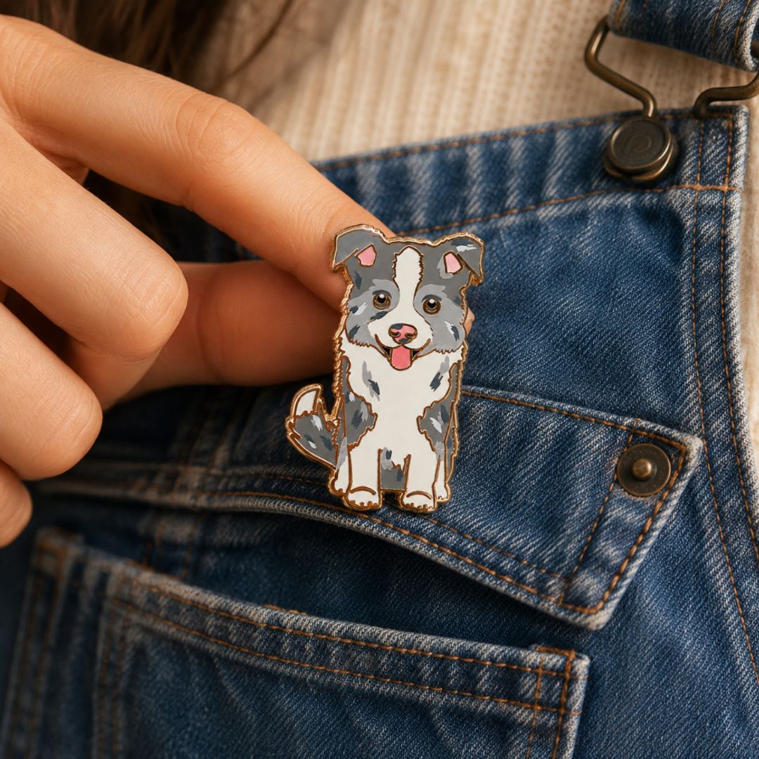 PIN BORDER COLLIE MERLE