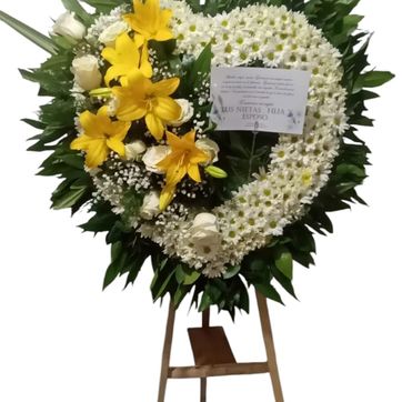 Imagen del producto Corazón blanco y amarillo