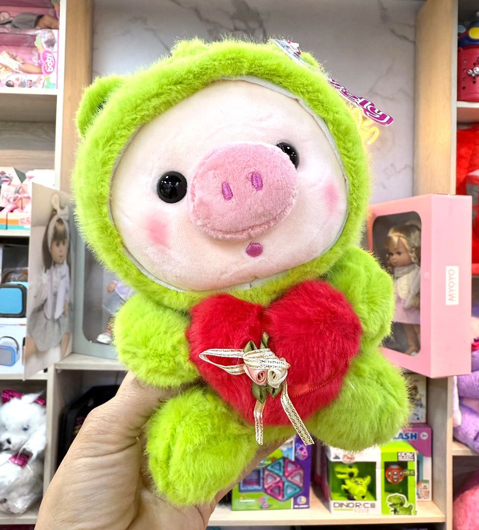 CERDO DISFRAZADO CORAZON 20cm