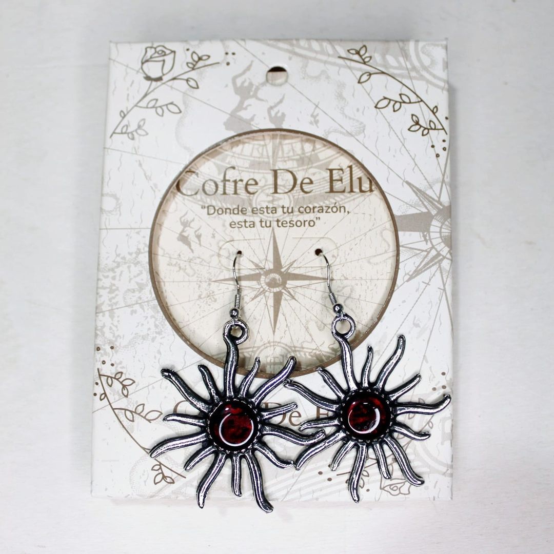 ARETES SOLES ROJOS 