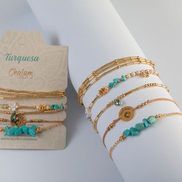 Juego de pulseras Piedras Naturales: Turquesa - imagen 1
