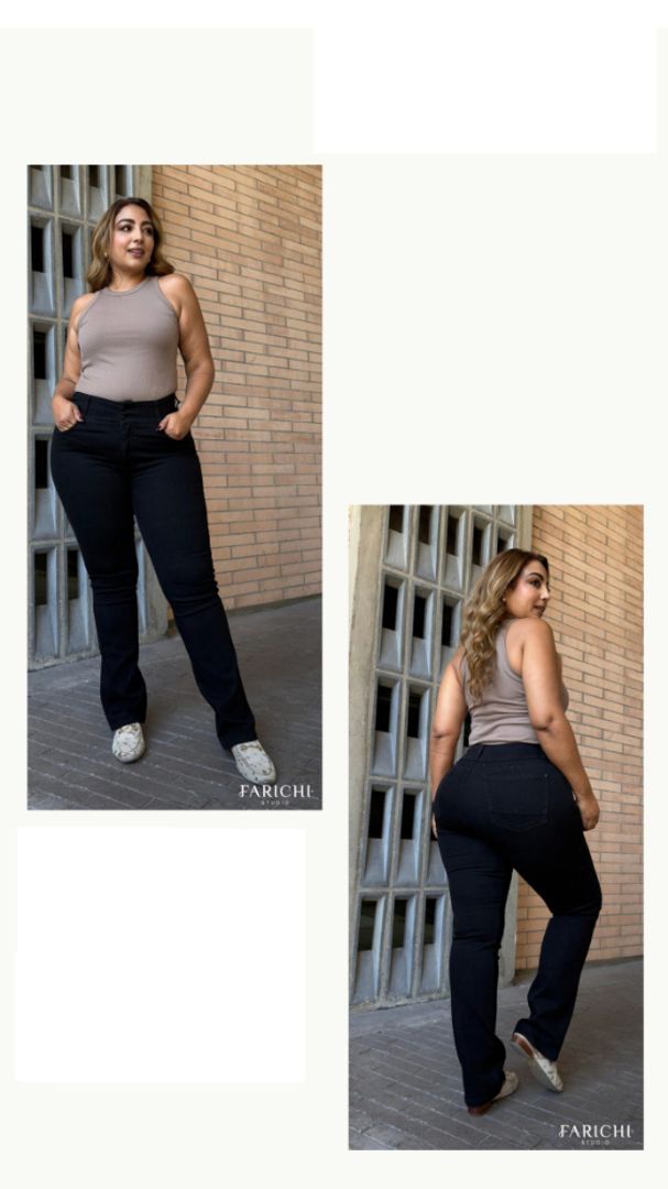 Jean plus stretch bota recta