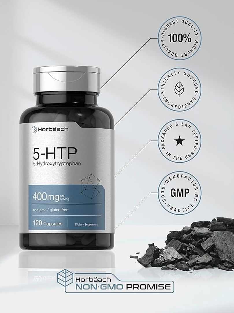 5HTP de 400 mg  120 unid Suplemento Horbaach