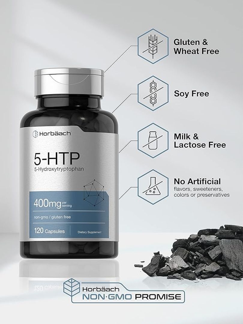 5HTP de 400 mg  120 unid Suplemento Horbaach