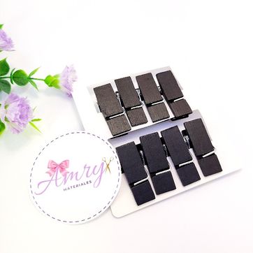 Imagen del producto 8 Pinzas de Madera Negras 
