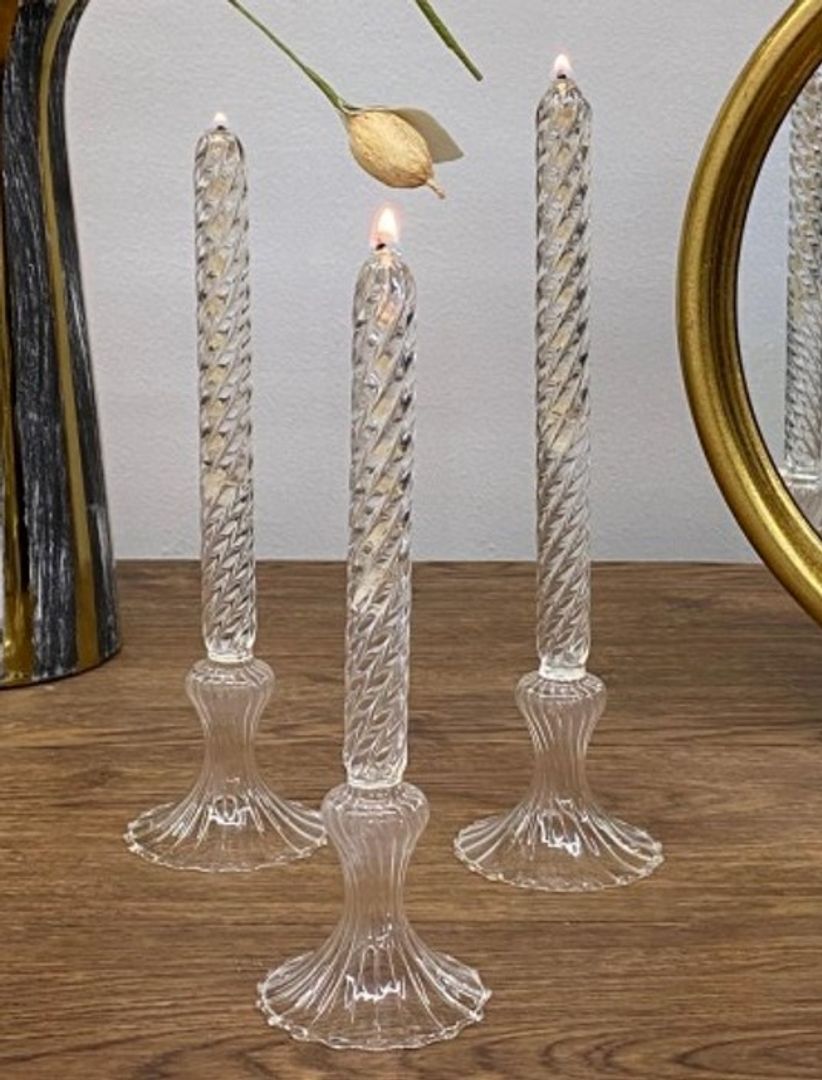 Velas de Cristal Transparente