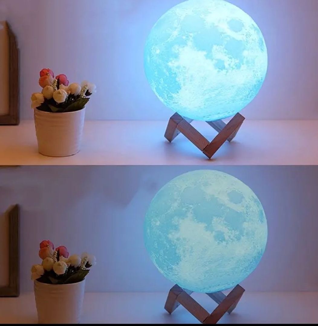 Lámpara de luna  de 15cm de diámetro