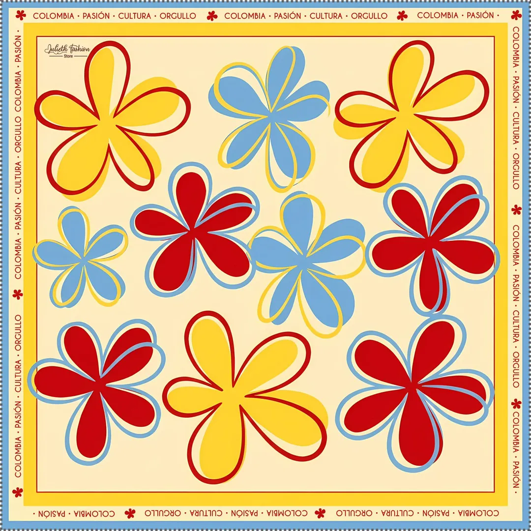 PAÑOLETA PREMIUM 70cmx70cm COLOMBIA DISEÑO 3