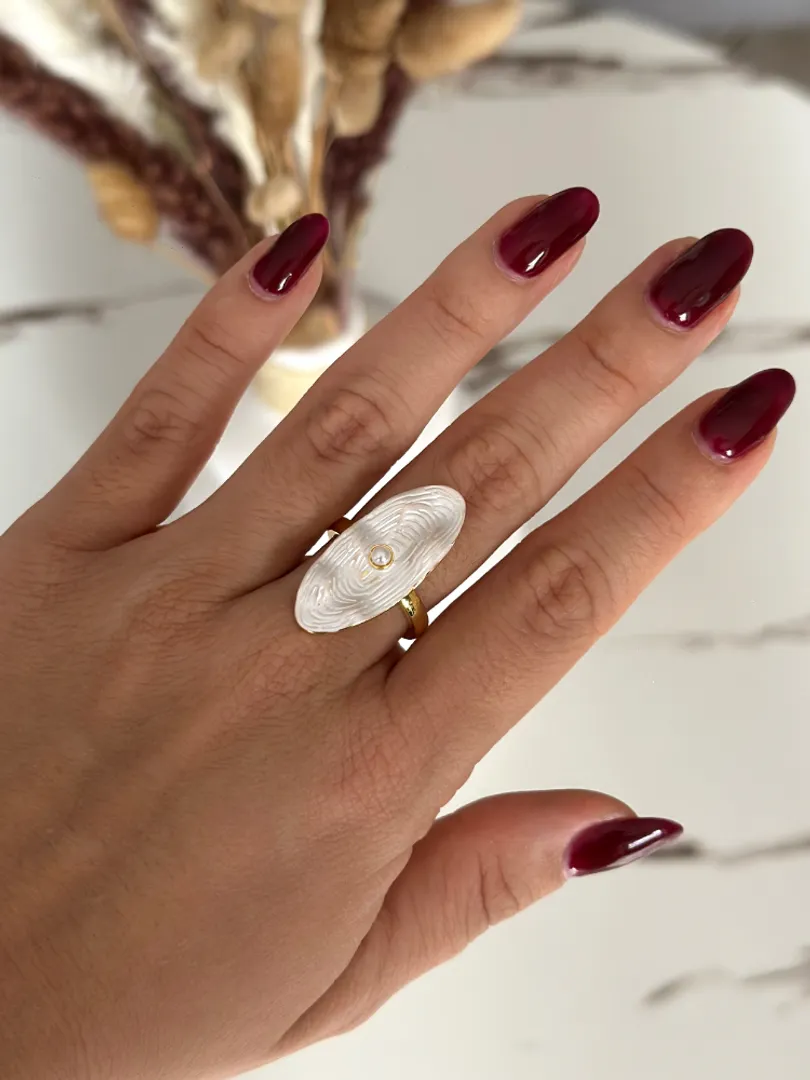Anillo blanco figura 