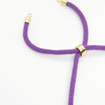 HERRAJE PULSERA HILO MORADO RODINADO - imagen 1