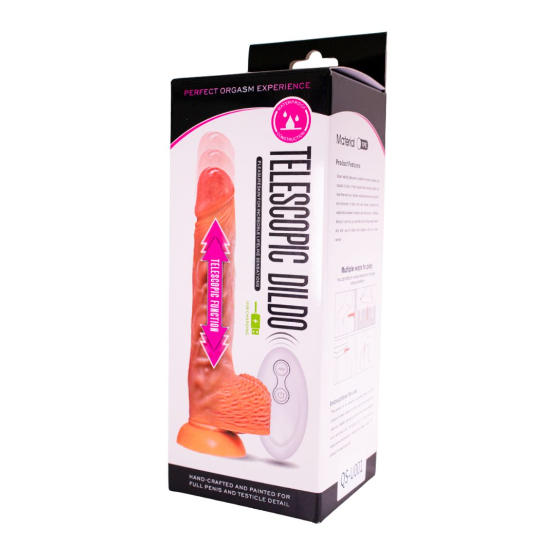 Consolador Realístico Vibrador con Control Remoto-QS-U001