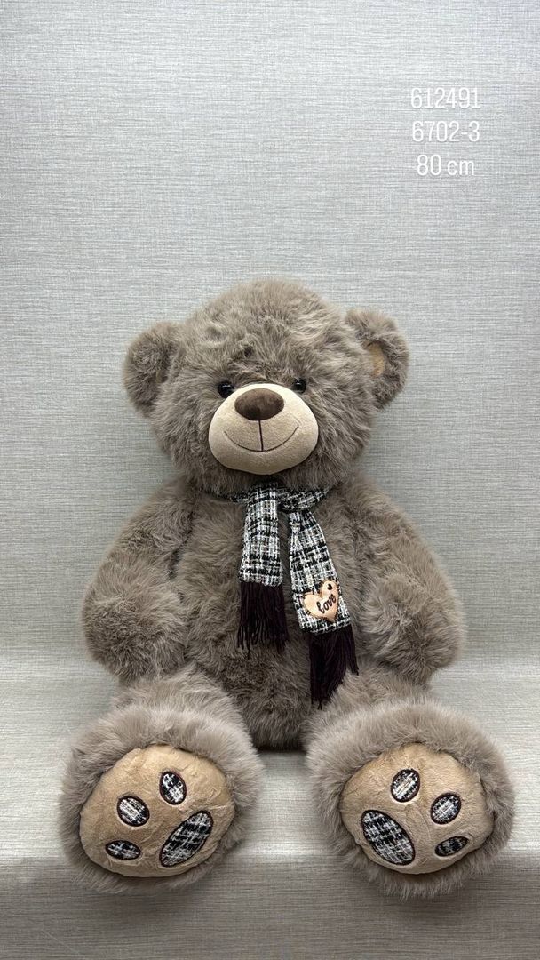 OSO DE 80 CM CON PELAJE LARGO
