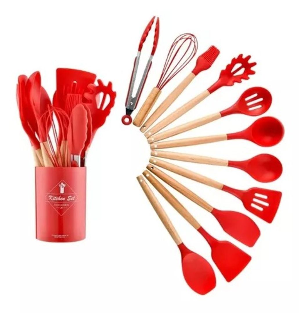 UTENSILIOS COCINA SILICONA 12pcs 