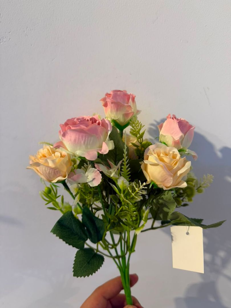 MINI ROSA X 7 CURUBA CON ROSA