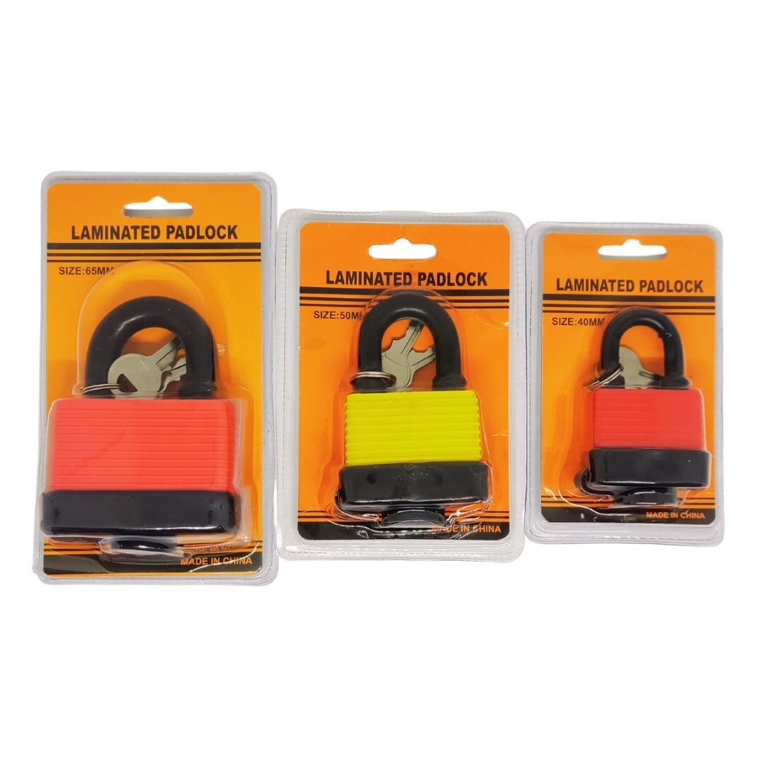 CANDADO INTERPERIE AMARILLO ARO CORTO