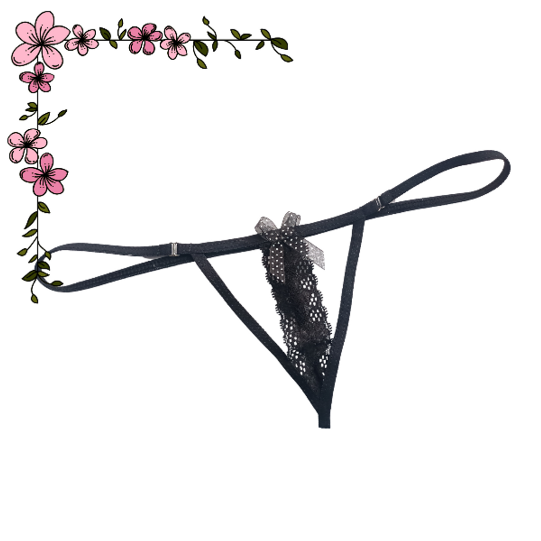 Tanga hilo con encaje 
