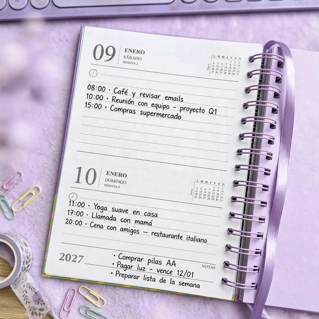 AGENDA DIARIA CON HORAS 2027