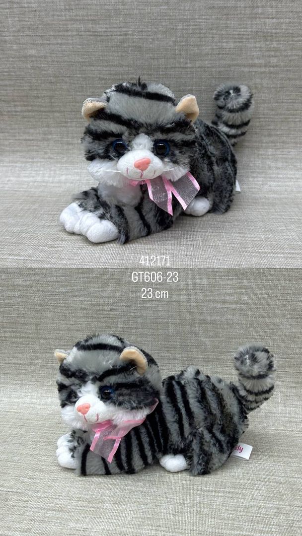 GATITO ACOSTADO (SURTIDO) 23 CM
