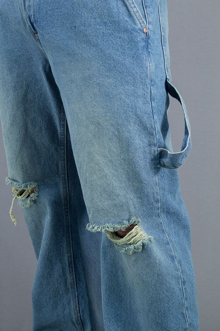 JEANS OVER CARPINTERO AZUL VERDOSO